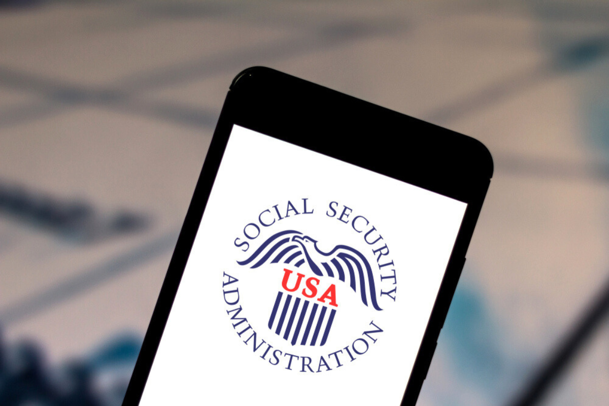 Social Security Administration website on cellphone