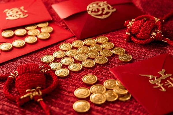 Red Lunar New Year envelopes