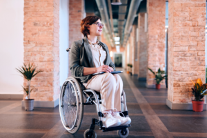 women in a wheelchair