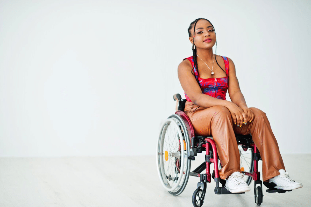 Young adult in a wheelchair