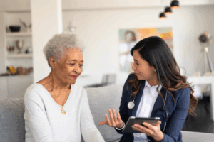 Woman speaking with her Doctor