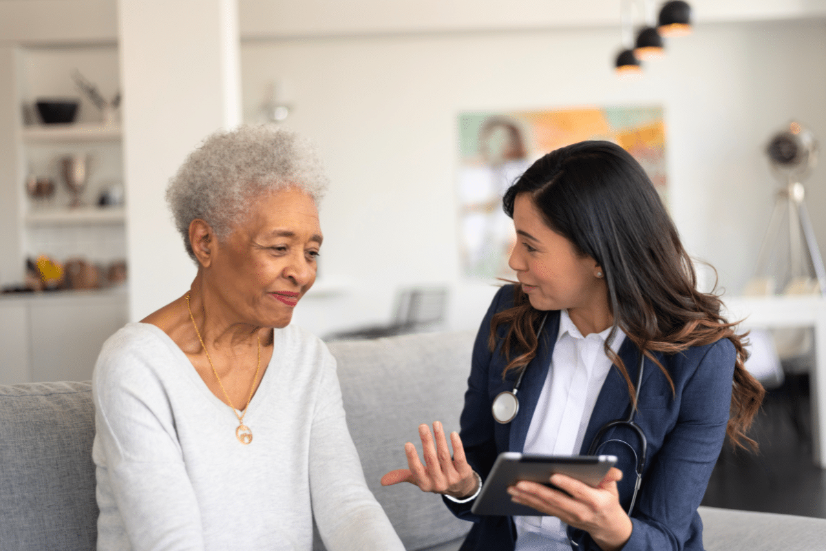 Woman speaking with her Doctor