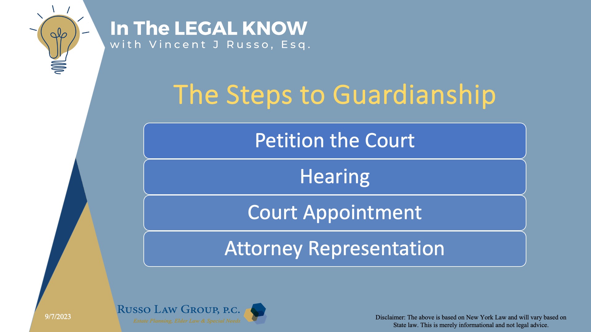 The Steps to Guardianship