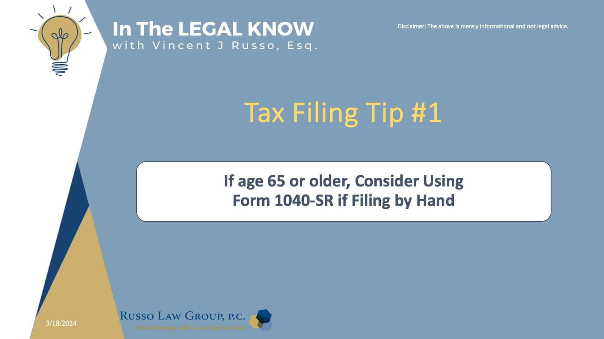 Tax Filing Tip #1