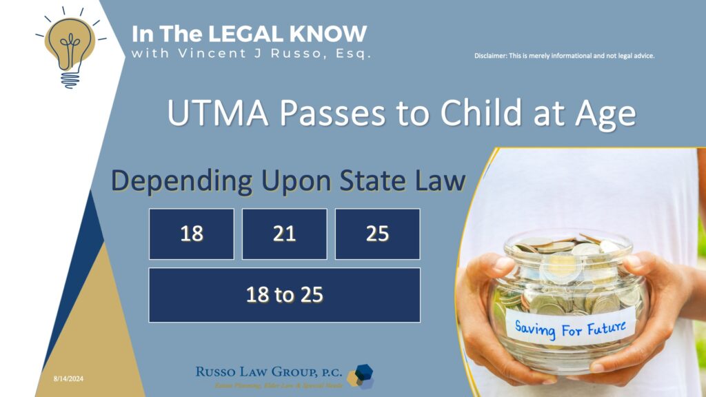 Are UTMA Accounts a Good Idea for your Minor Children? - Russo Law Group