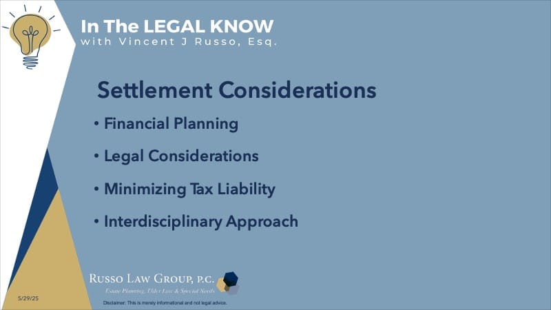 Settlement Considerations