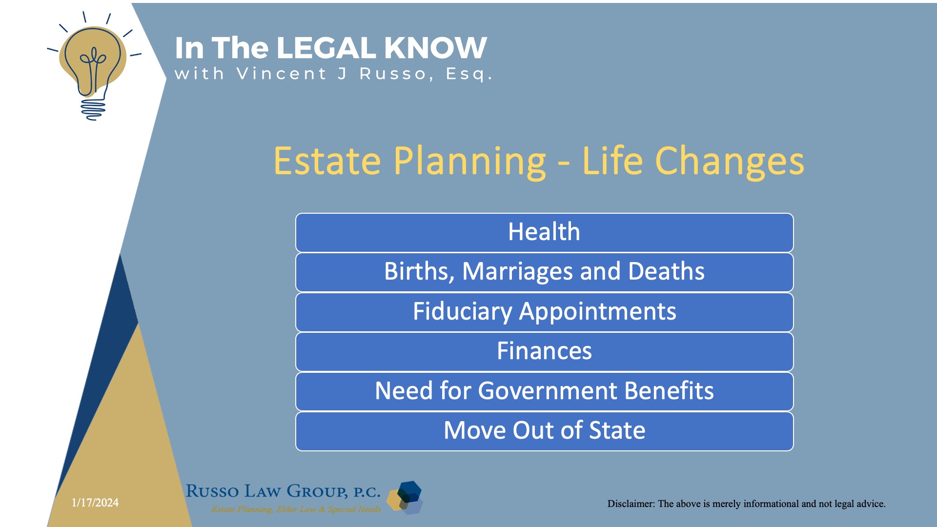 Estate Planning Life Changes