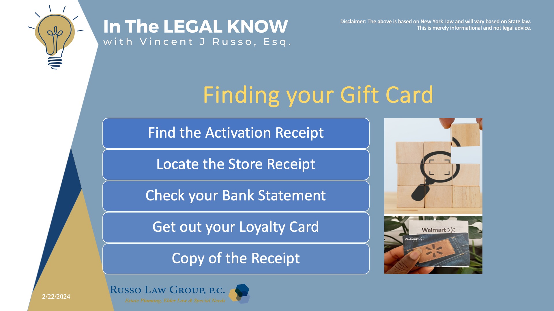 Finding Your Gift Cards