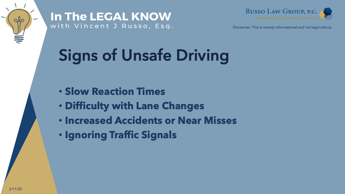 Signs of Unsafe Driving