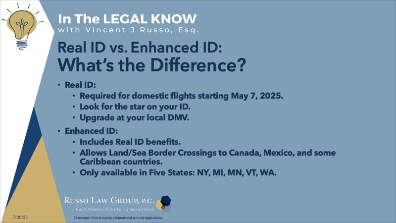 Real ID vs Enhanced ID