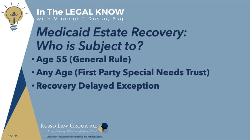 Medicaid Estate Recovery: Who is Subject to?