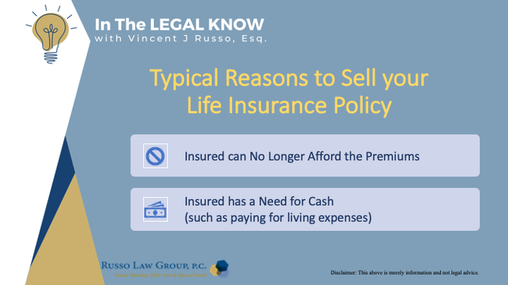Razones típicas para vender su póliza de seguro de vida