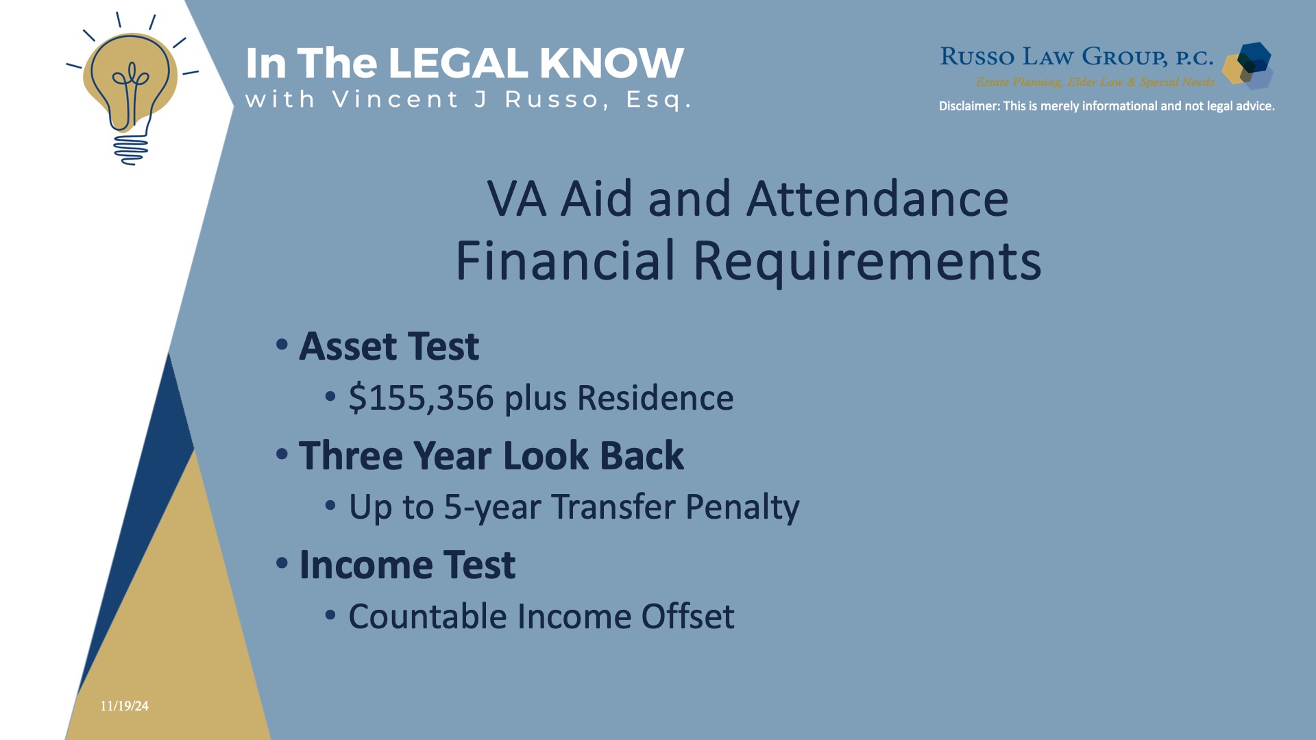 Aid and Attendance Financial Requirements