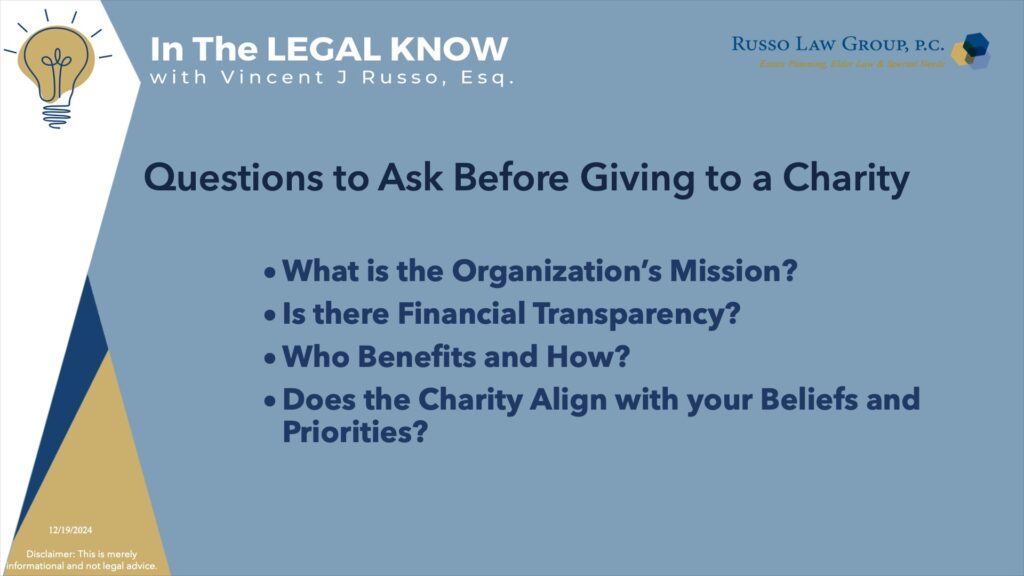 Questions to Ask Before Giving to a Charity