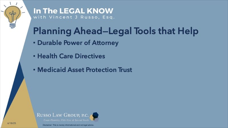 Planning Ahead - Legal Tools that Help