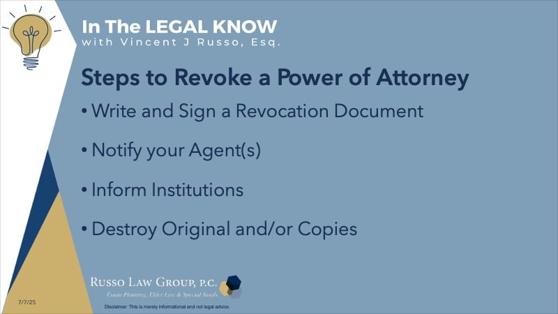 Stages to Revoke a Power of Attorney