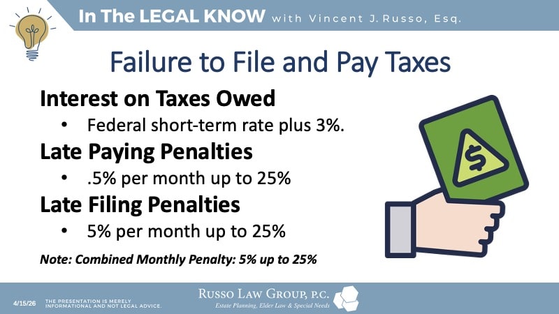 Failure to File and Pay Taxes