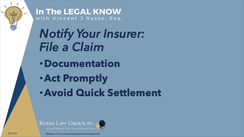 Notify Your Insurer