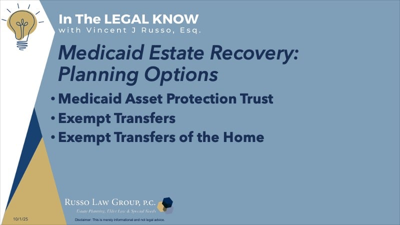 Medicaid Estate Recovery: Planning Options