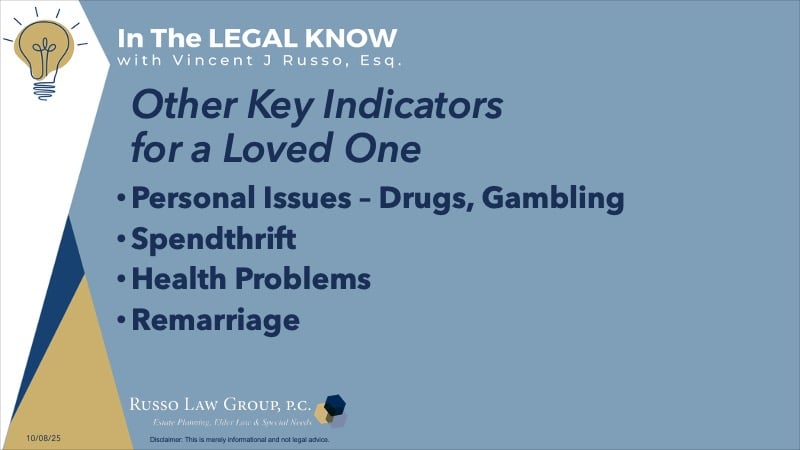 Other Key Indicators for a Loved One