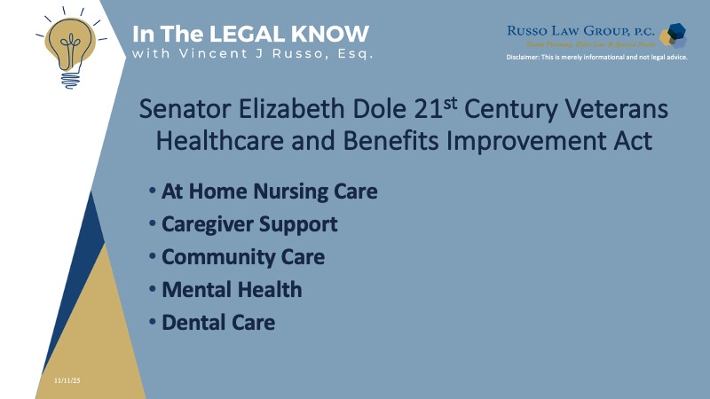 Senator Elizabeth Dole 21st Century Veterans Healthcare and Benefits Improvement Act