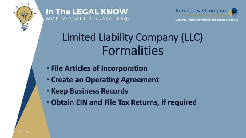 LLC Formalities