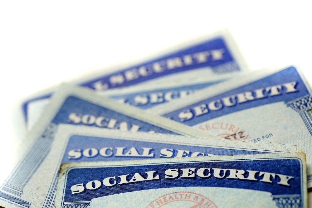 social security cards in a pile